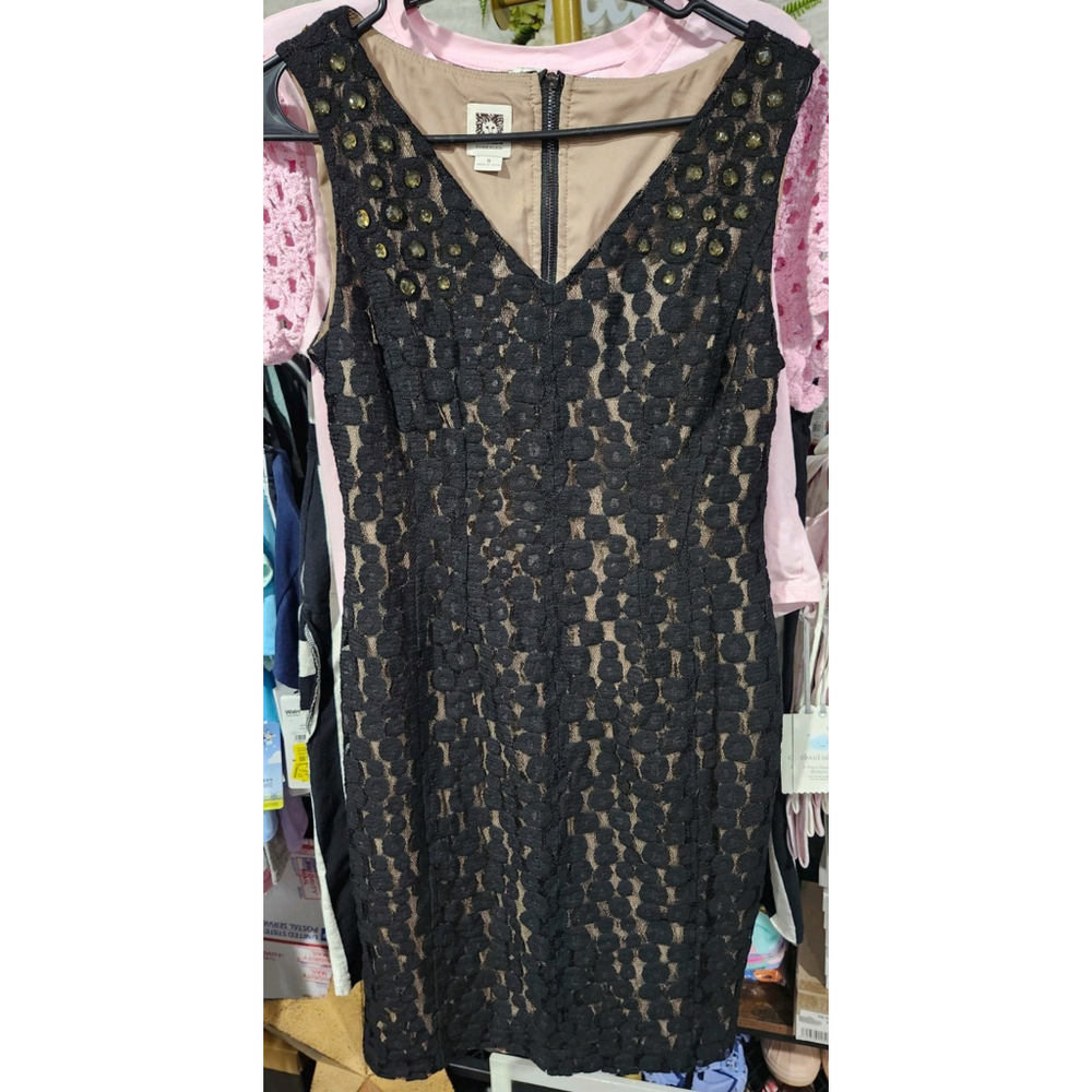 Anne Klein Women's Black Classy Sleeveless Dress Size 8